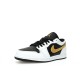 Jordan 1 Low White Black Metallic Gold Swoosh