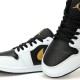 Jordan 1 Low White Black Metallic Gold Swoosh