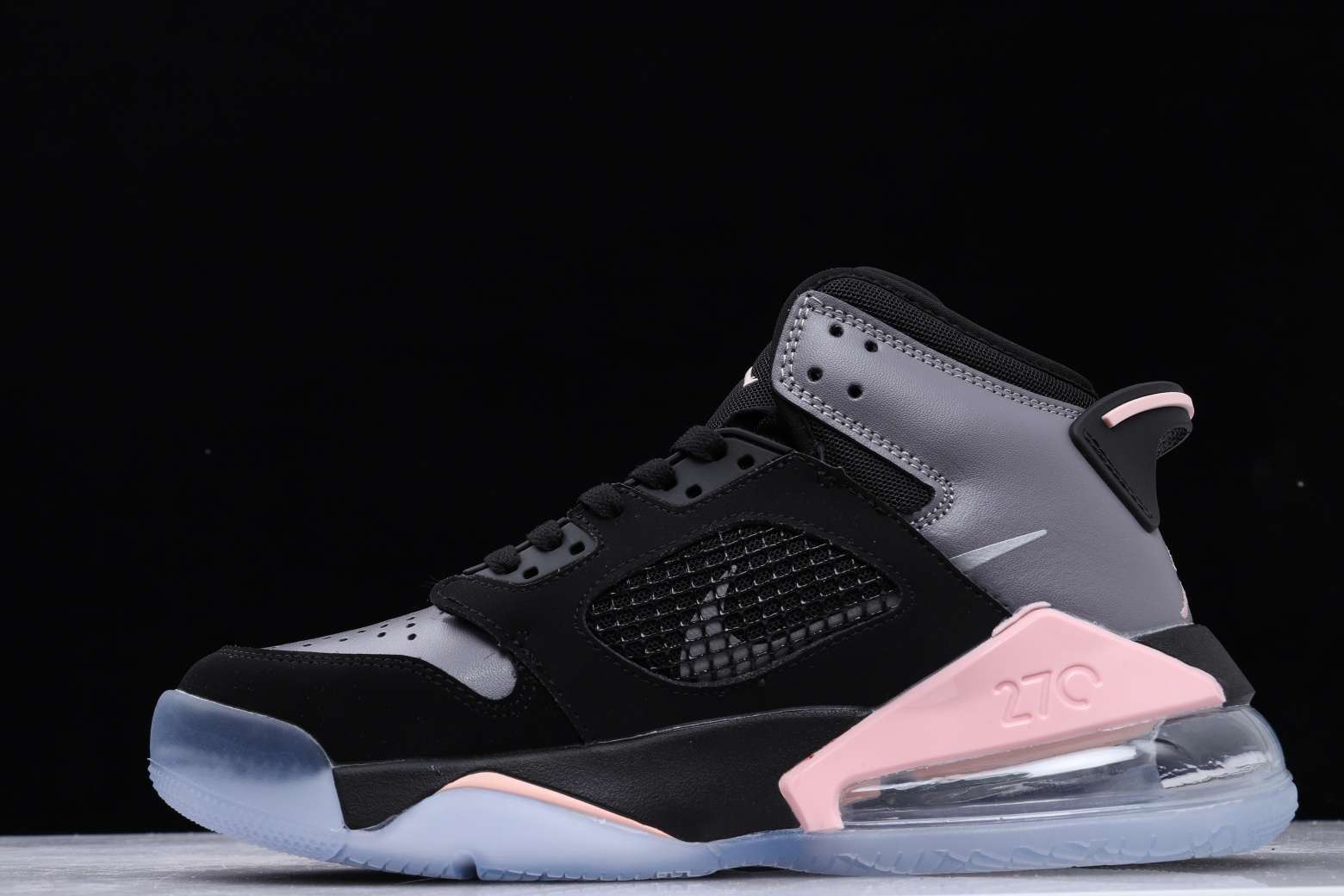 Jordan Mars 270 Black Gunsmoke Crimson Tint