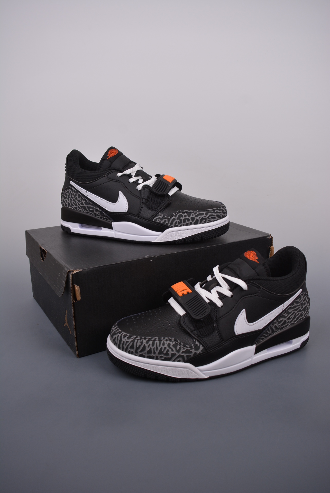 Jordan Legacy 312 Low Black Wolf Grey Safety Orange White 