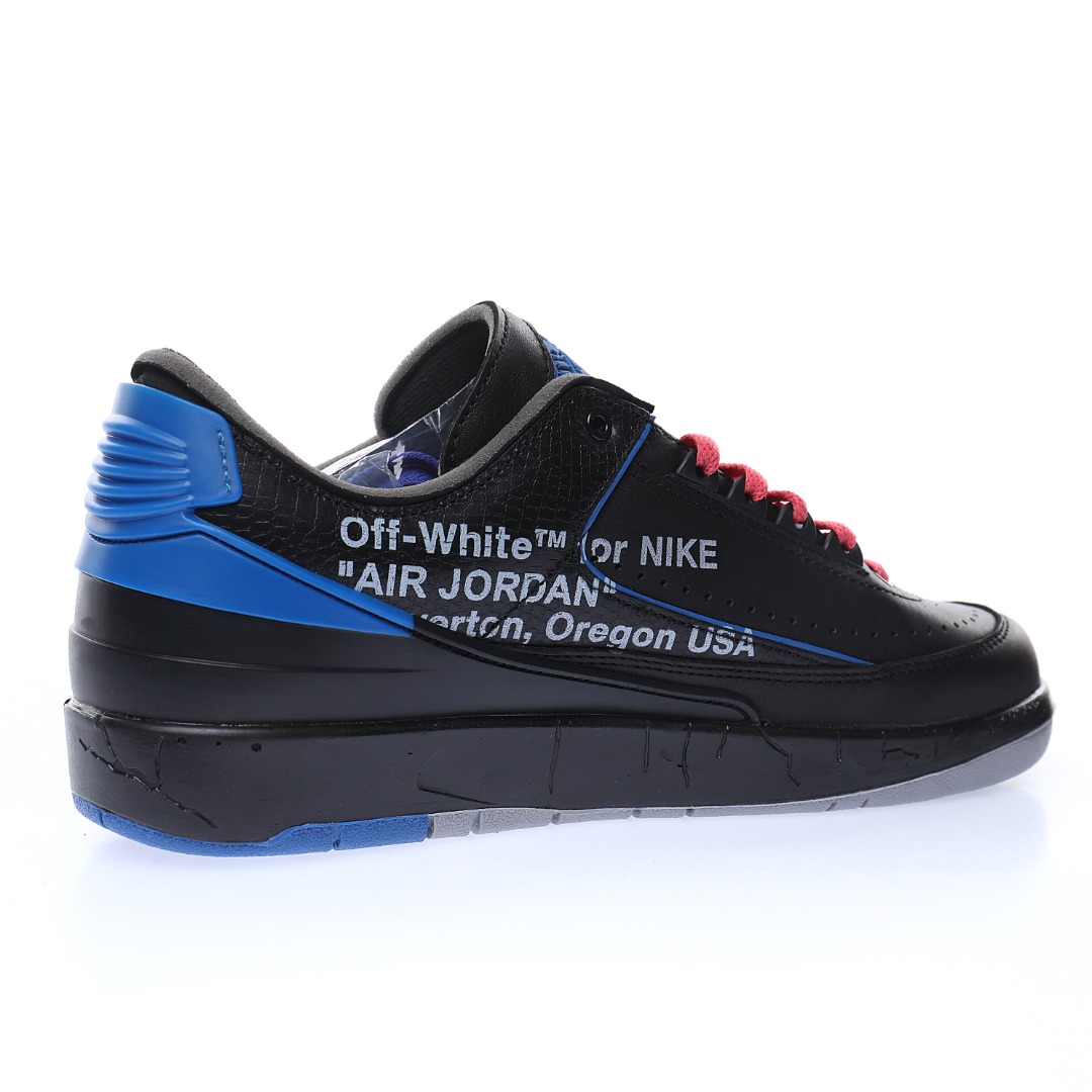 Jordan 2 Retro Low SP Off-White 'BLACK VARSITY ROYAL'